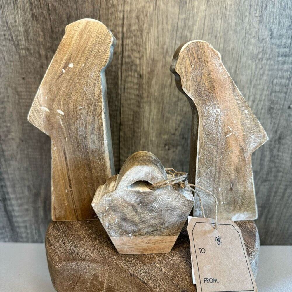 Rustic Nativity Set Christmas Home Decor FAST SHIP NEW